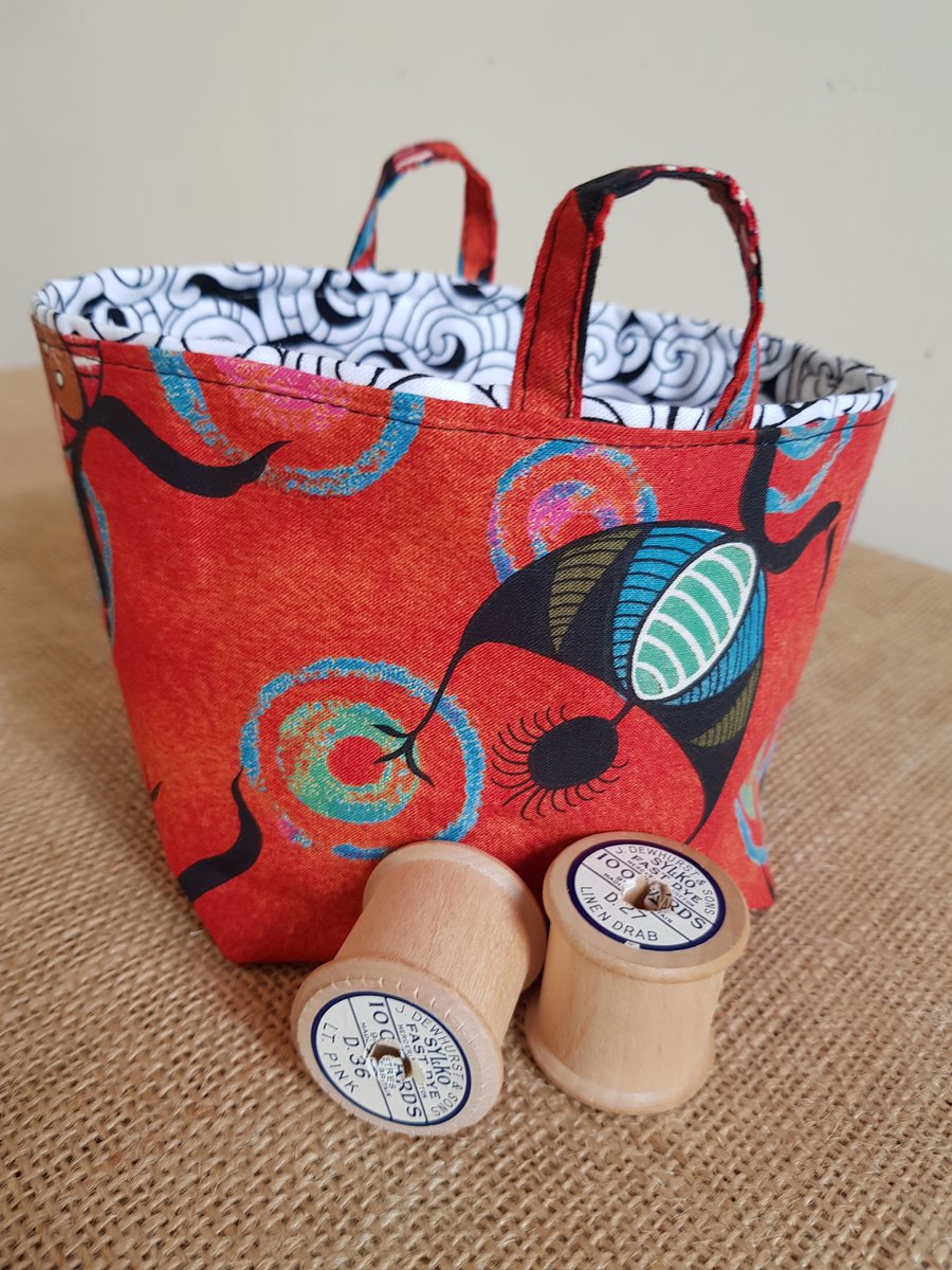 Fabric storage container: dancing men design