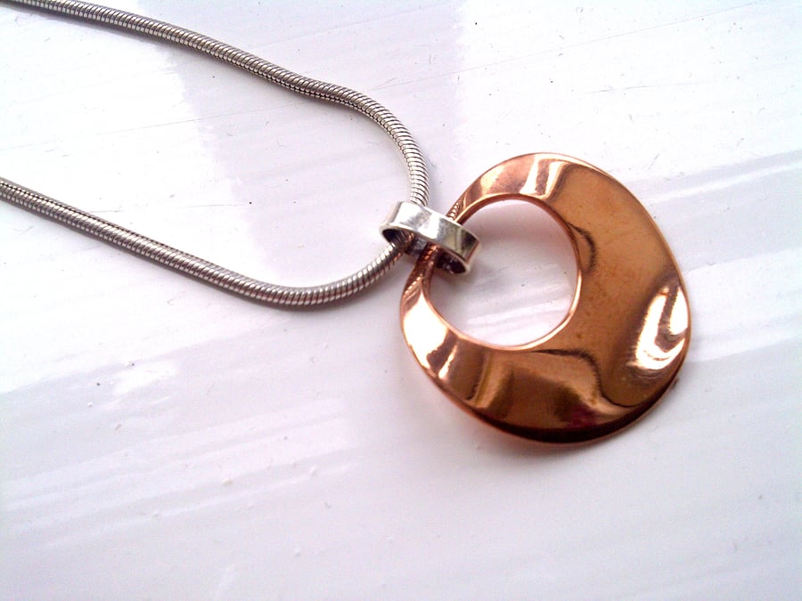 Ripple Copper Pendant