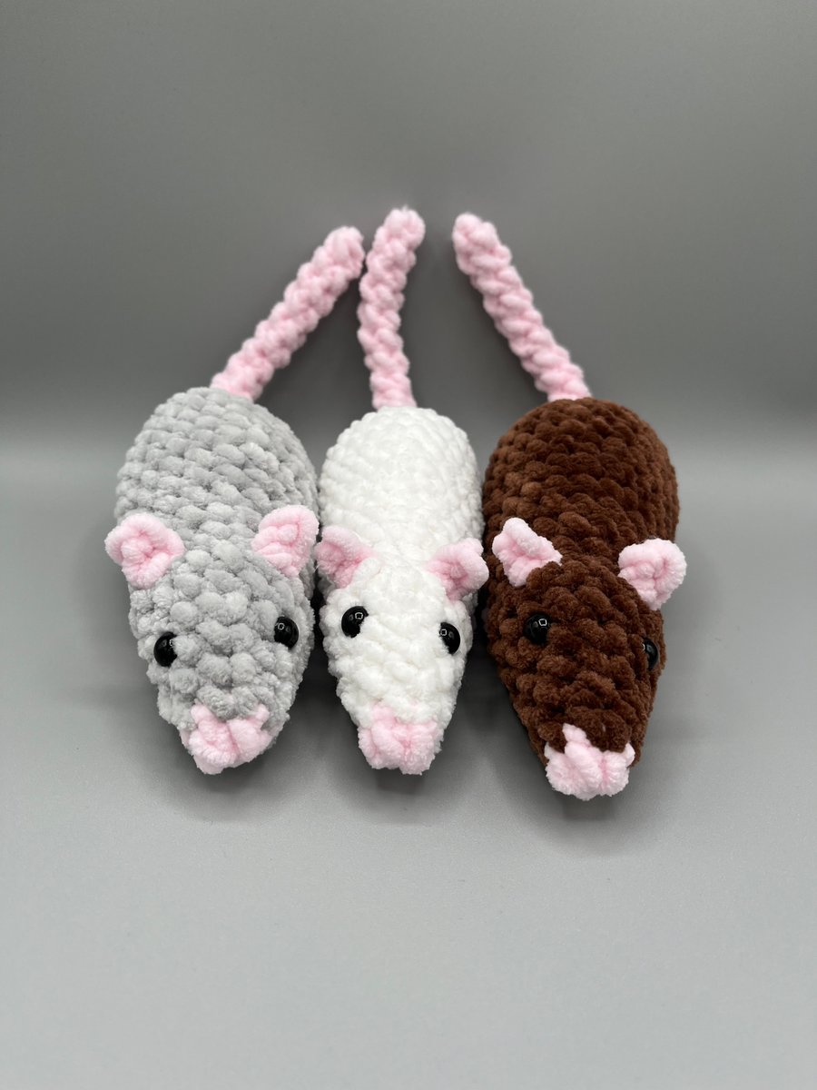 Handmade Crochet Rat Plushie