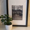 London Thames View 5x7 framed print - Tate Modern, Millennium Bridge