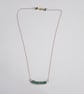 Aventurine Bead Bar Necklace, 14 k Gold - Image 2
