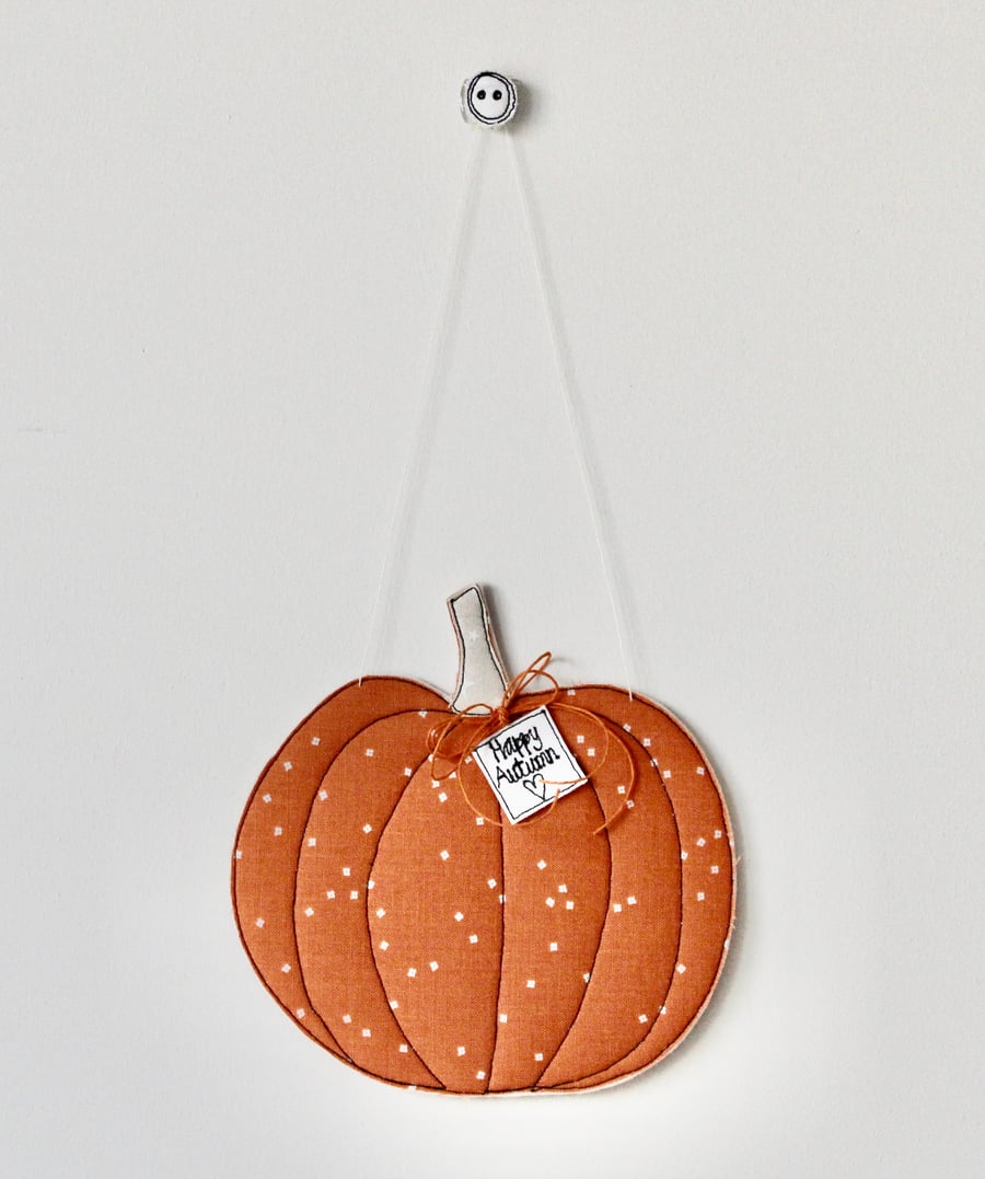 'Happy Autumn' Pumpkin - Hanging Decoration