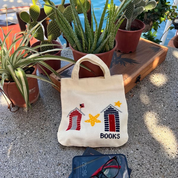 Beautiful Hand-made Book Bag (Summer Motives)
