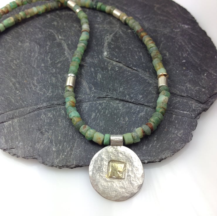 •AEON• chrysoprase + gold necklace (18