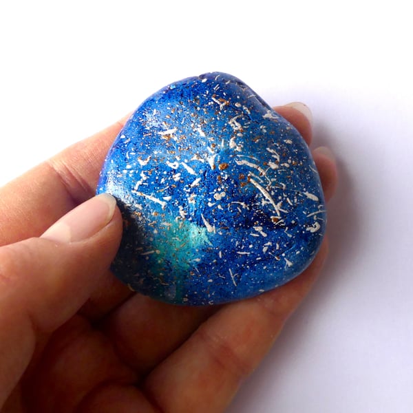 Painted Galaxy Stone - READY TO SHIP