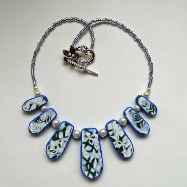 Skylar Bead and Pearl Necklace