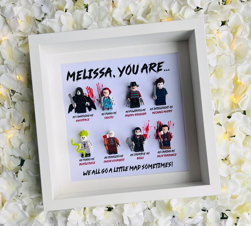 Horror Halloween Customised 8 Figure Minifigure Frame