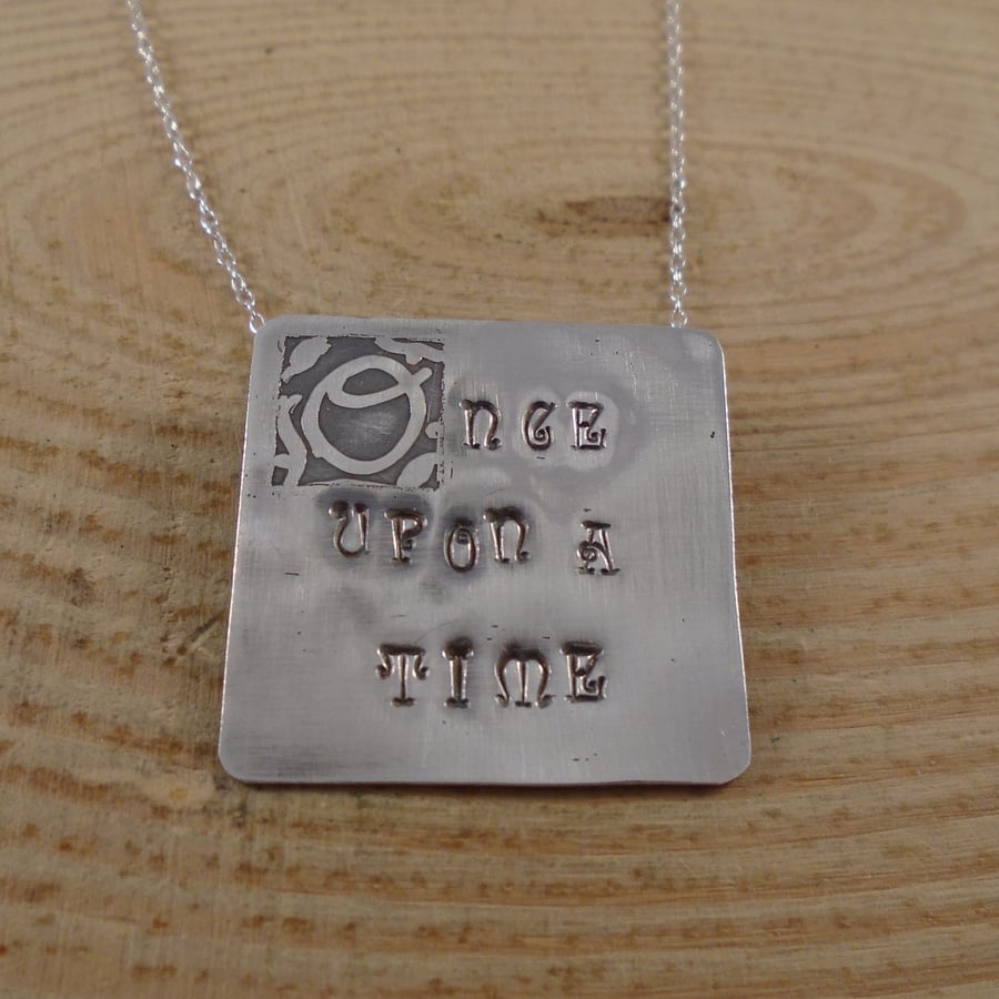 Sterling Silver Stamped Once Upon A Time Necklace