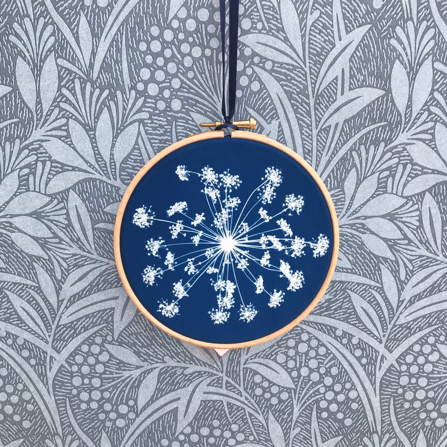  Botanical Cyanotype Art in a Hoop.