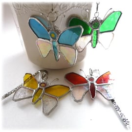 Butterfly Dangler Suncatcher Stained Glass Choose your colour