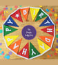Rainbow Polka Dot Happy Birthday Bunting Handmade From Felt  - Image 2