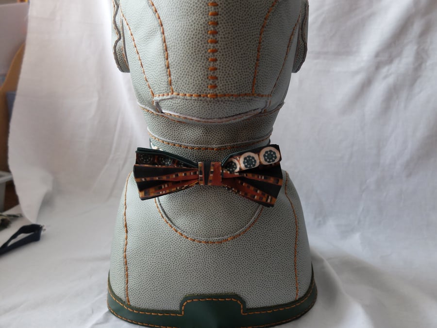 Hand made Bow Tie in Backgammon fabric