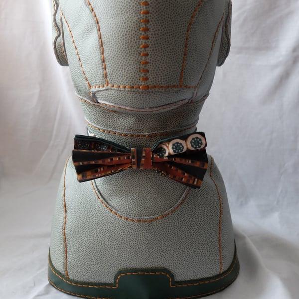 Hand made Bow Tie in Backgammon fabric