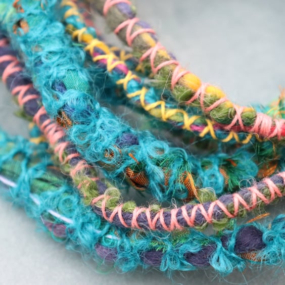 Arty Dreads for Shoulder Length Hair (mainly Turquoise, yellow, pink & green)