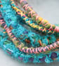 Arty Dreads for Shoulder Length Hair (mainly Turquoise, yellow, pink & green)