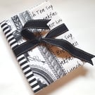 Covered A5 notebook - reusable - black & white - special price