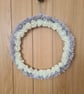 Chiffon ribbon & white foam rose wreath