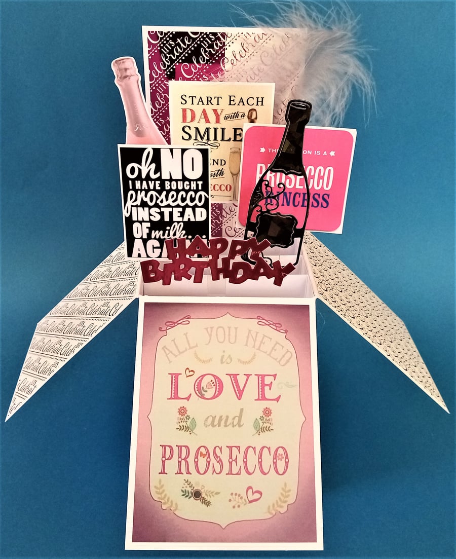 Birthday Card with Prosecco