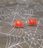 Resin Crab Stud Earrings, Glitter Sparkle Finish - Image 9