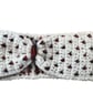 Crochet White and Red Headband In Aran Yarn (R767) - Image 8