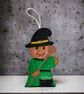 Witch, Gingerbread Embroidered Hanging Keepsake, Halloween  - Image 2