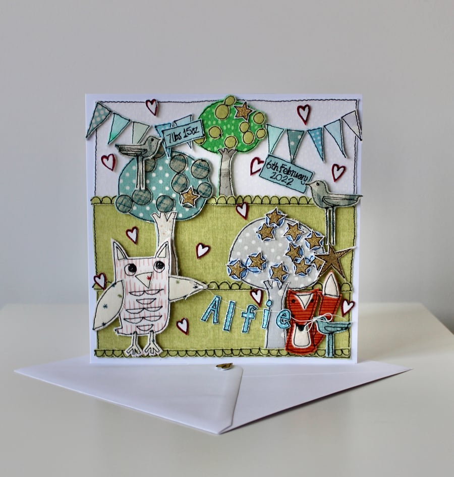 Special Order for A.M. - 'New Baby Card' - Handmade Blank Card