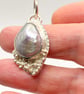 Pearl and Silver Pendant Handmade  - Image 4