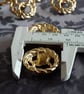 3 4" 19mm 30L medium weight Gold shank Buttons from Italy - Image 3
