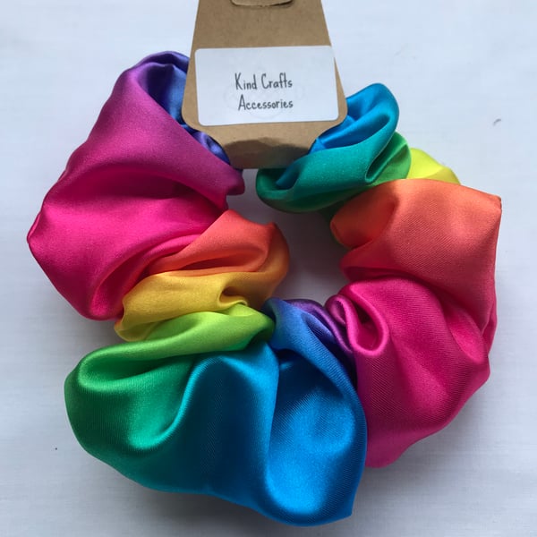 Large Silky satin luxury fabric scrunchies, Large scrunchie, Satin fabric 