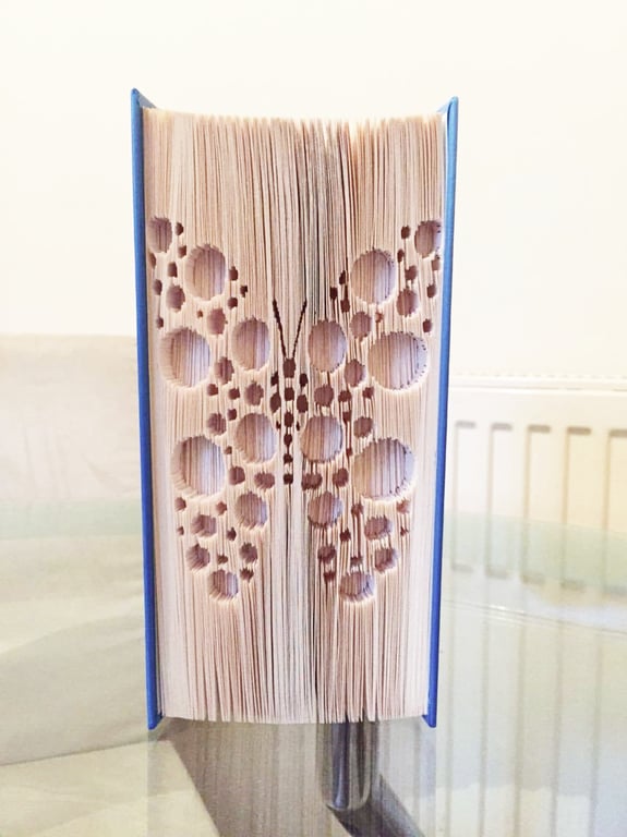 Bubble Butterfly CUT & FOLD Book Folding Pattern - EMAILED PDF PATTERN