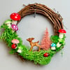 Little Woodland Wreath with Mushrooms, Fawn and Moss