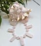 Designer Natural Untreated Rose Quartz Designer Necklace. - Image 4