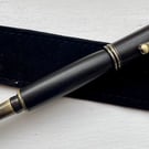 Wooden pen, fountain pen, Ebony wood and antique bronze finish