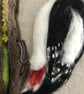 Needle felted woodpecker picture . - Image 4
