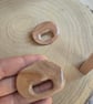 Summer wooden inspired glasses holding brooch pin. - Image 4