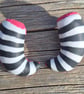 Beetlejuice Stripy Black and White Earrings Tim Burton Halloween 