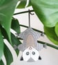 Hanging opossum plant decoration, crazy plant lady gift, cute animal decor. - Image 4