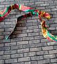 Multicoloured Abstract Vintage Fabric Bead Necklace - Image 6
