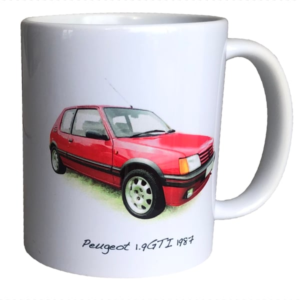 Peugeot 1.9GTI 1987 - 11oz Ceramic Mug - French Rally Icon