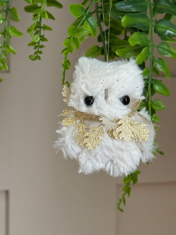 Mini Plush Oak & Acorn Owl Art Doll