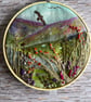 Moorland landscape hand painted and embroidered  - Image 8