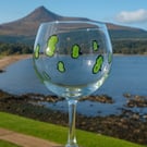 Isle of Arran Hand-Painted Gin Glass — Scottish Coastal Design