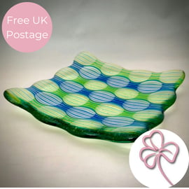 Fused Glass Bubble Plate