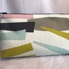 Handmade fabric toiletry bags, make up bags, with a zipper closer.