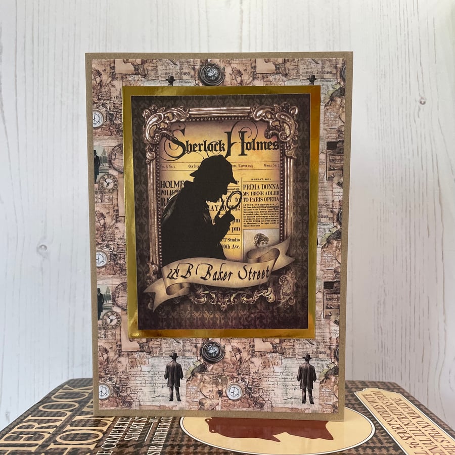 Library - Greeting Card - Sherlock Holmes by Carolee Crafts PB11 - 0031