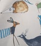 Tote bag: forest animals, fully lined with inside pocket - Image 3