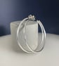 Silver Hoop Earrings - 2mm Sterling Silver - Plain-Smooth - Sizes 40-60mm  - Image 1