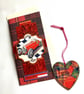 Tartan birthday card and heart for the best Dad