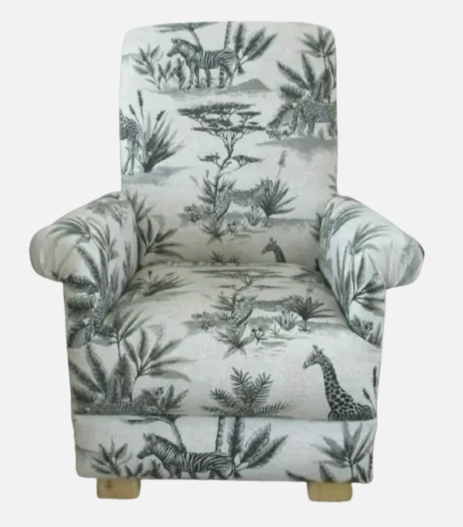 Kids Safari Animals Chair Children's Jungle Chair Lions Zebra Boys Girls Nursery