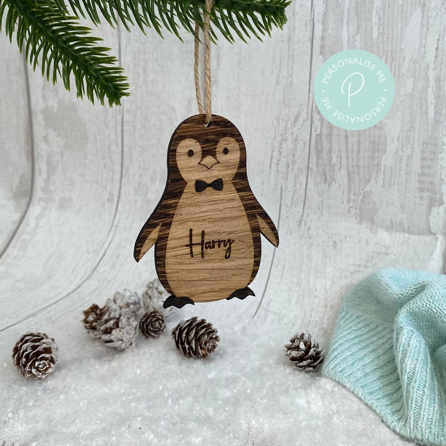Luxury personalised Christmas Decoration Penguin Christmas Decoration
